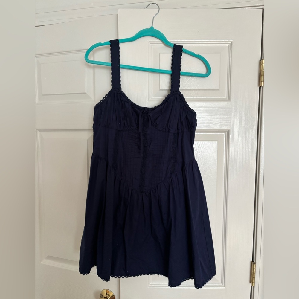 ASOS Blue Pleated Mini Sundress